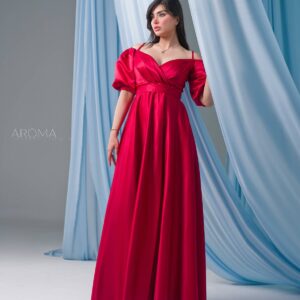ماکسی ساتن آستین پف : 700335